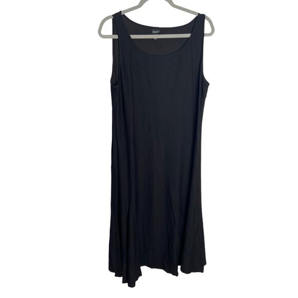 Eileen Fisher Dresses & Skirts - Eileen Fisher Scoop Neck Midi Dress Jersey Sleeveless Black Size Large